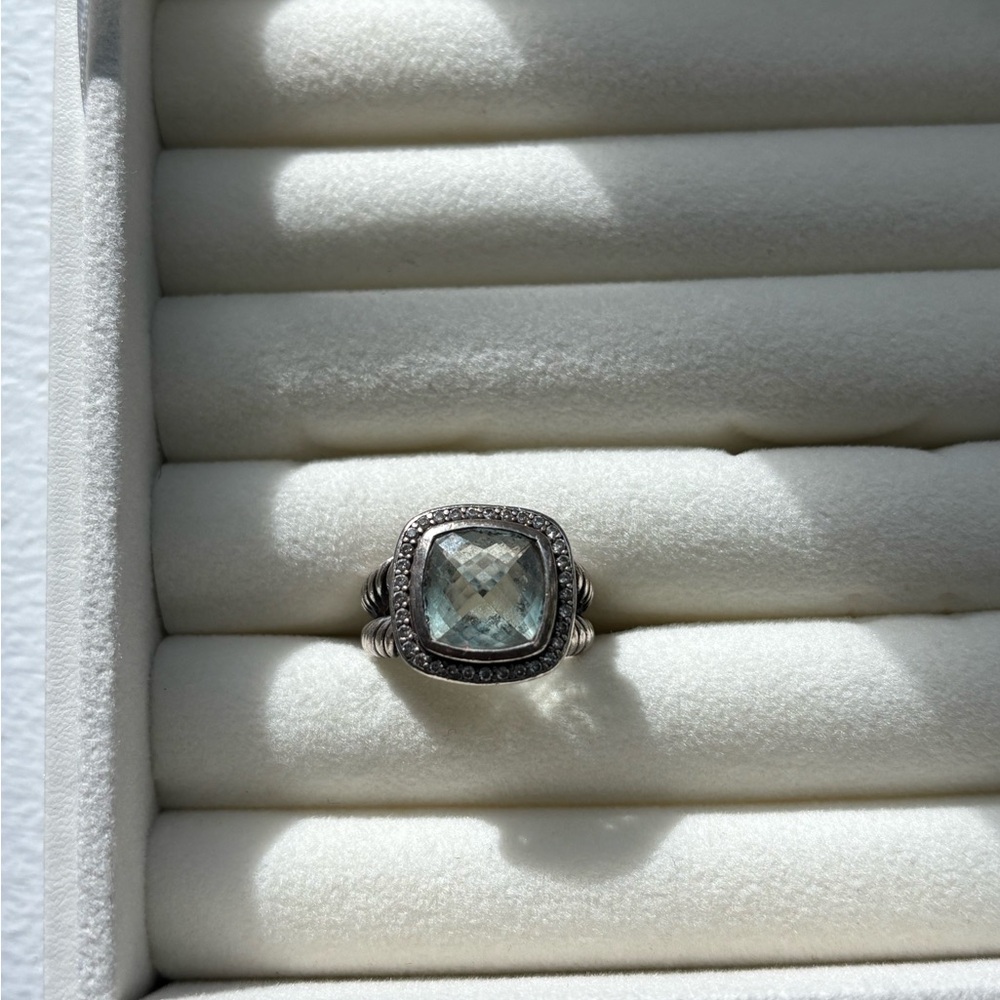 David Yurman 11mm Albion ring prasiolite
